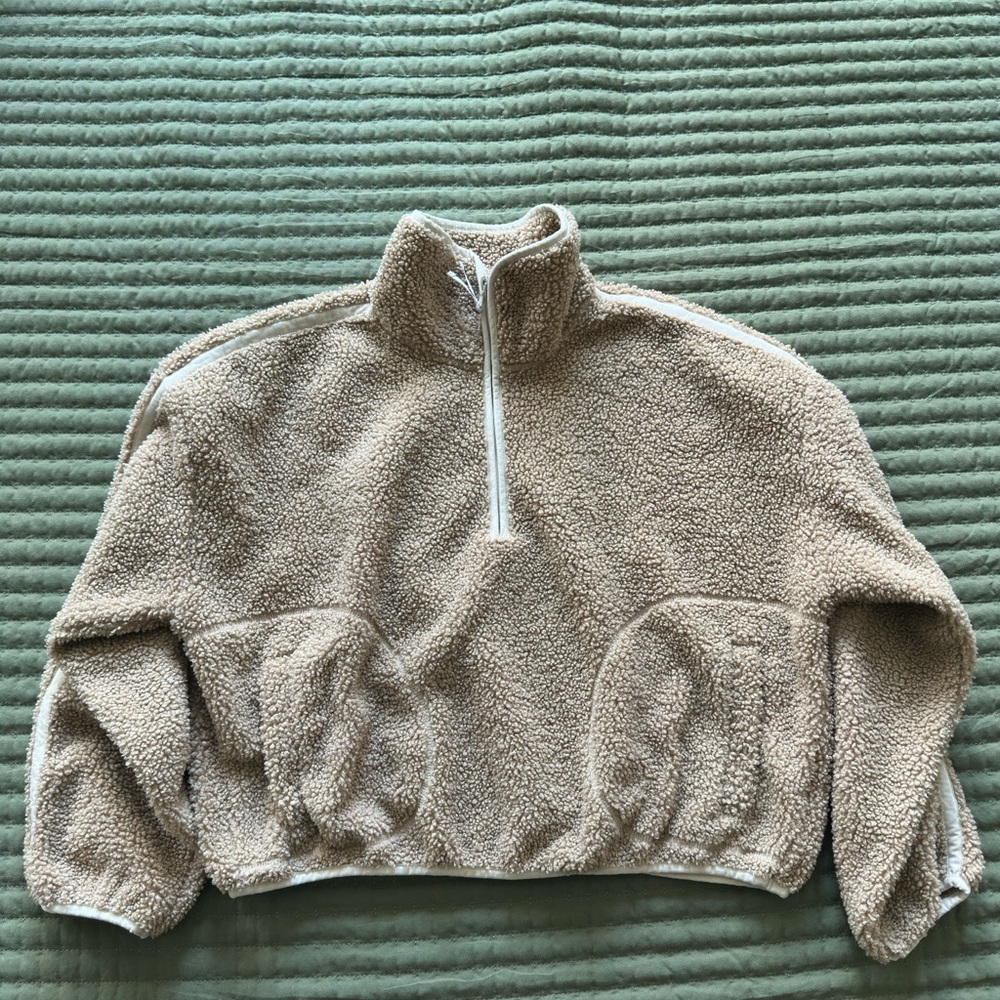 Old Navy Loose Sherpa Quarter Zip Pullover